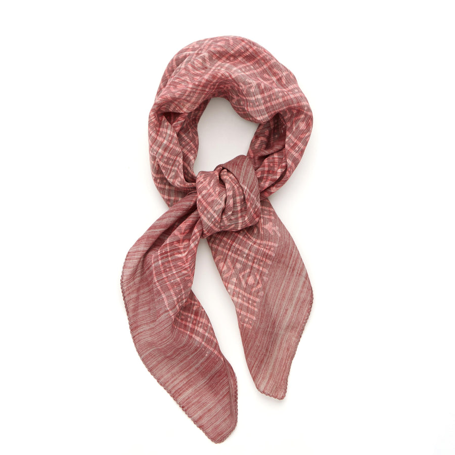 arabesque-soft rose mauve berry <> hand block printed bandana