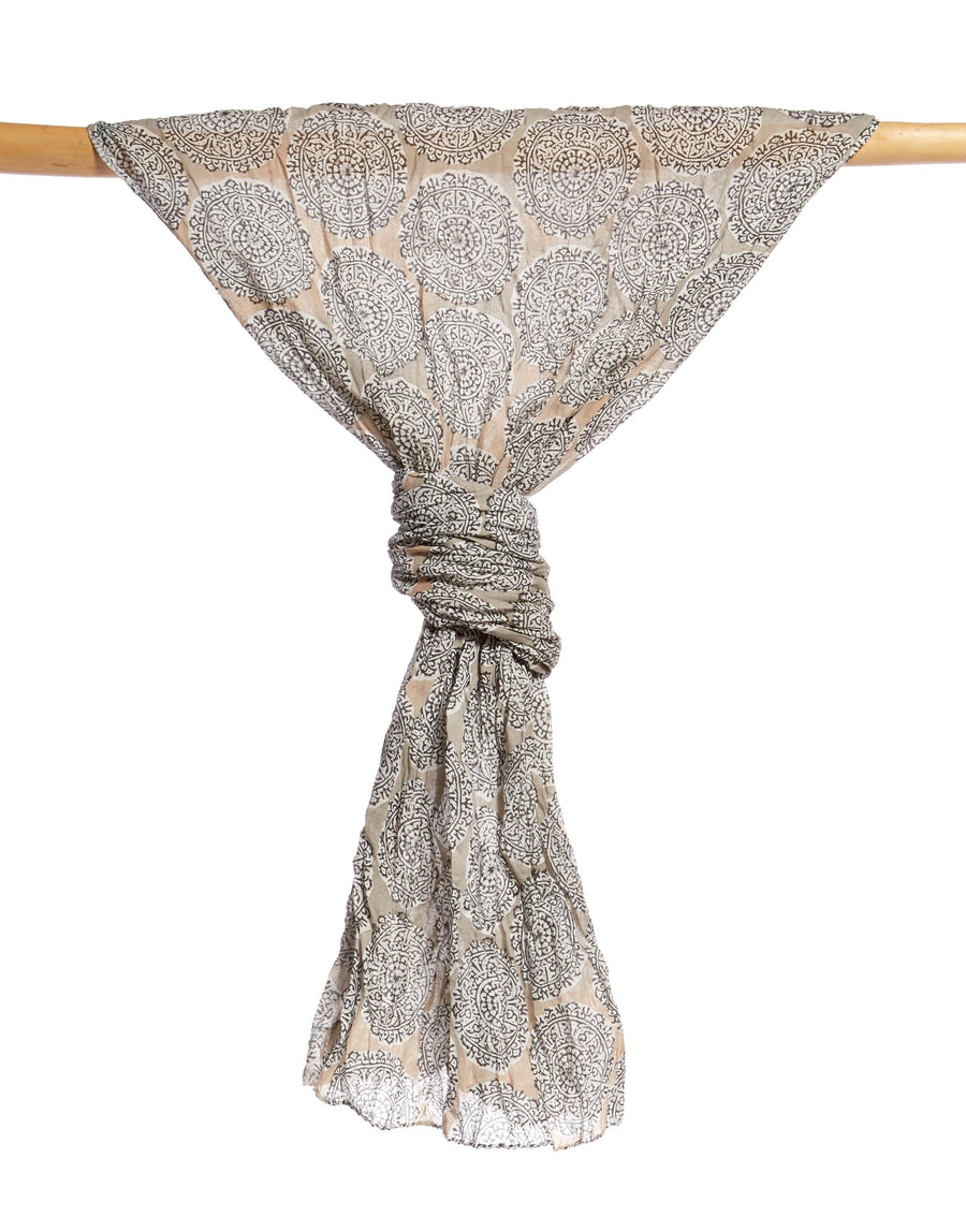 MANDALA-IVORY TAUPE BLACK