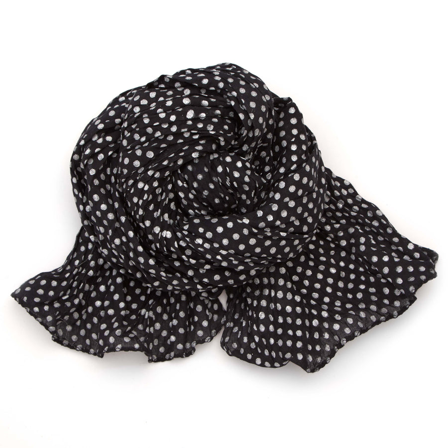 POLKA METALLIC- BLACK SILVER
