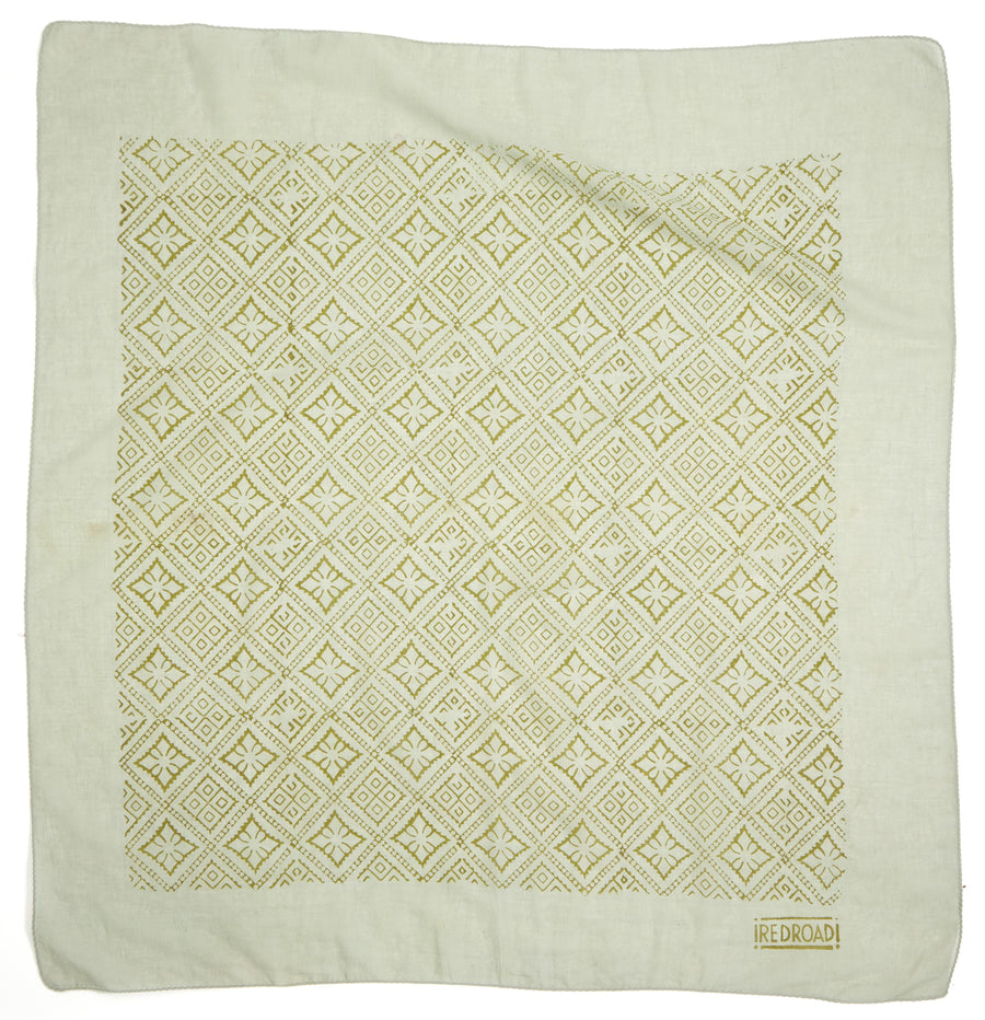 cherokee-moss lime <> hand block printed bandana <> (OUT OF STOCK Backordered)