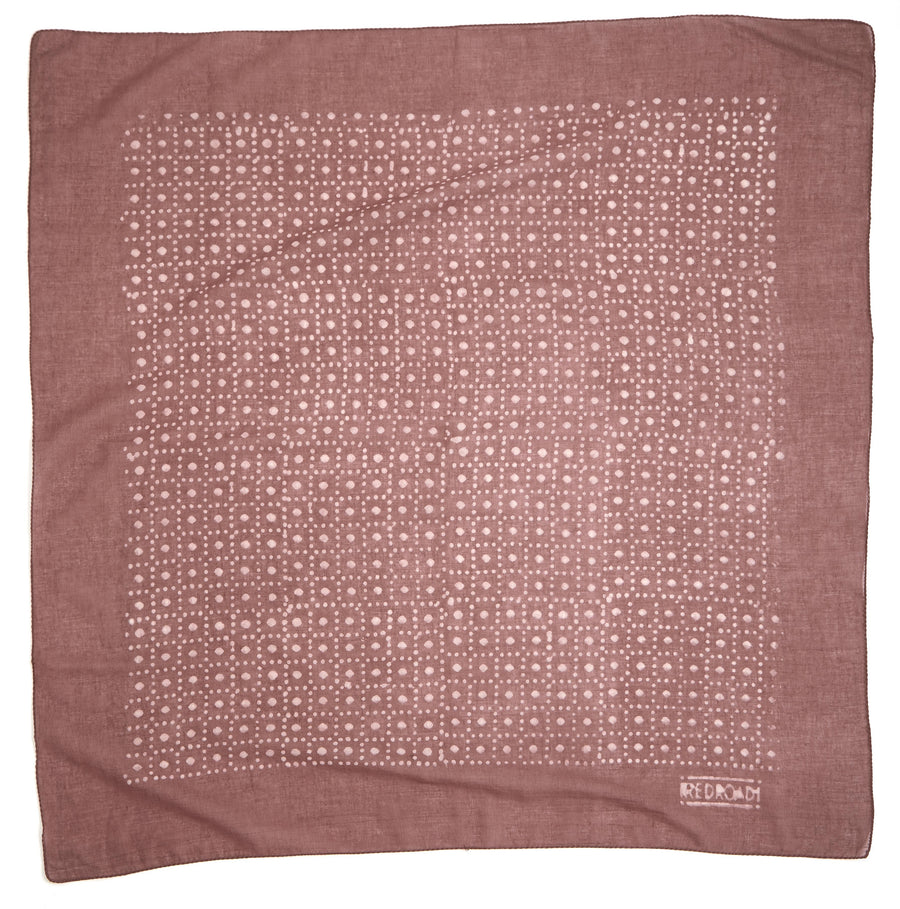 circle center-soft cocoa berry <> hand block printed bandana