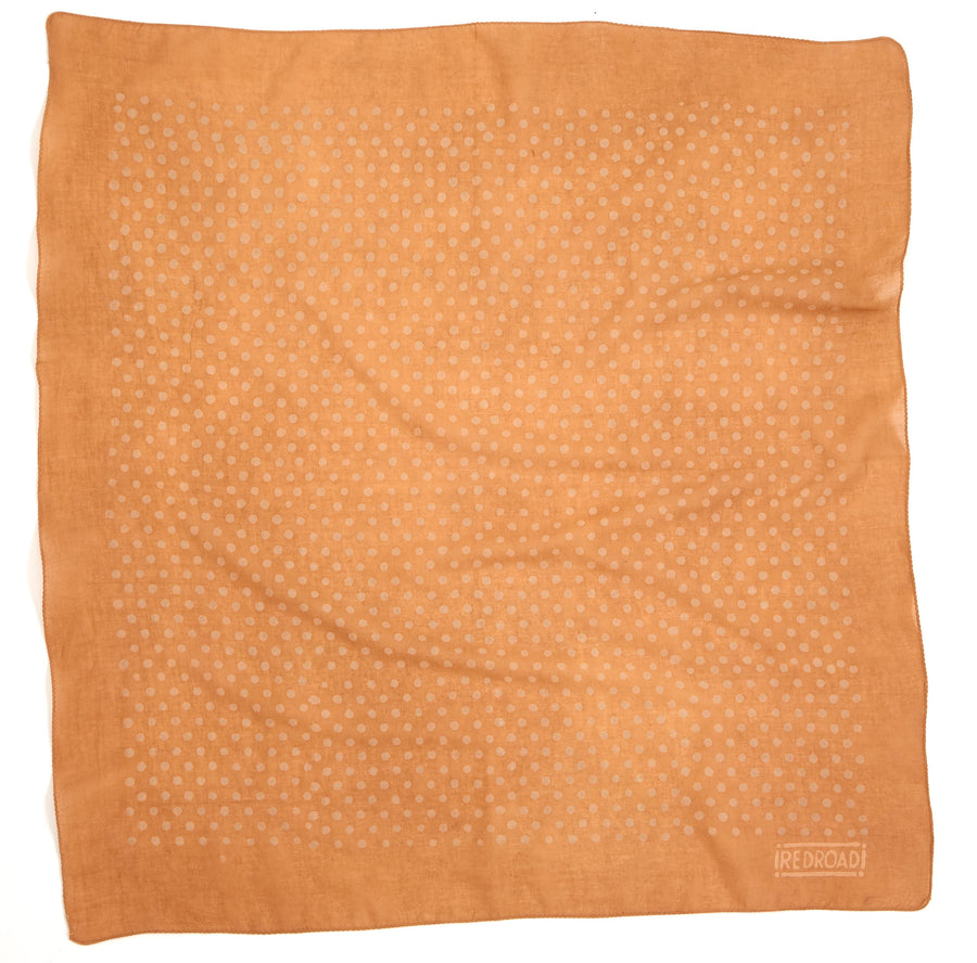 dabu polka-melon <> hand block printed bandana