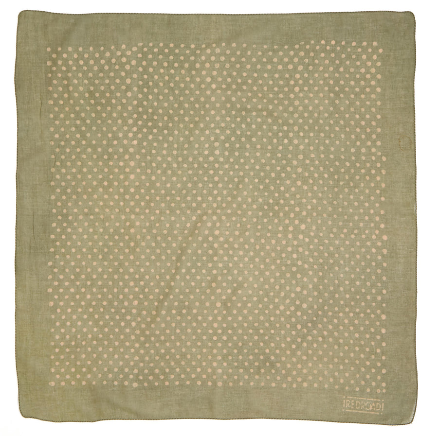 dabu polka - olive <> hand block printed bandana <>BACK IN STOCK !!!