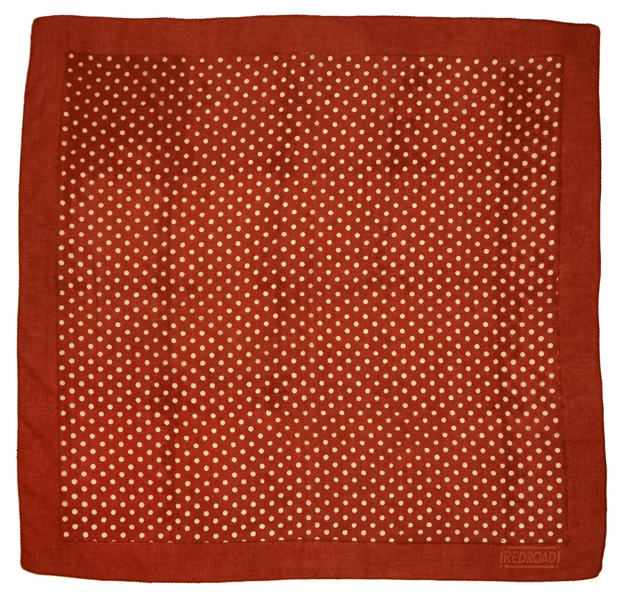 dabu polka- red madder <> hand block printed bandana <> BACK IN STOCK!!!