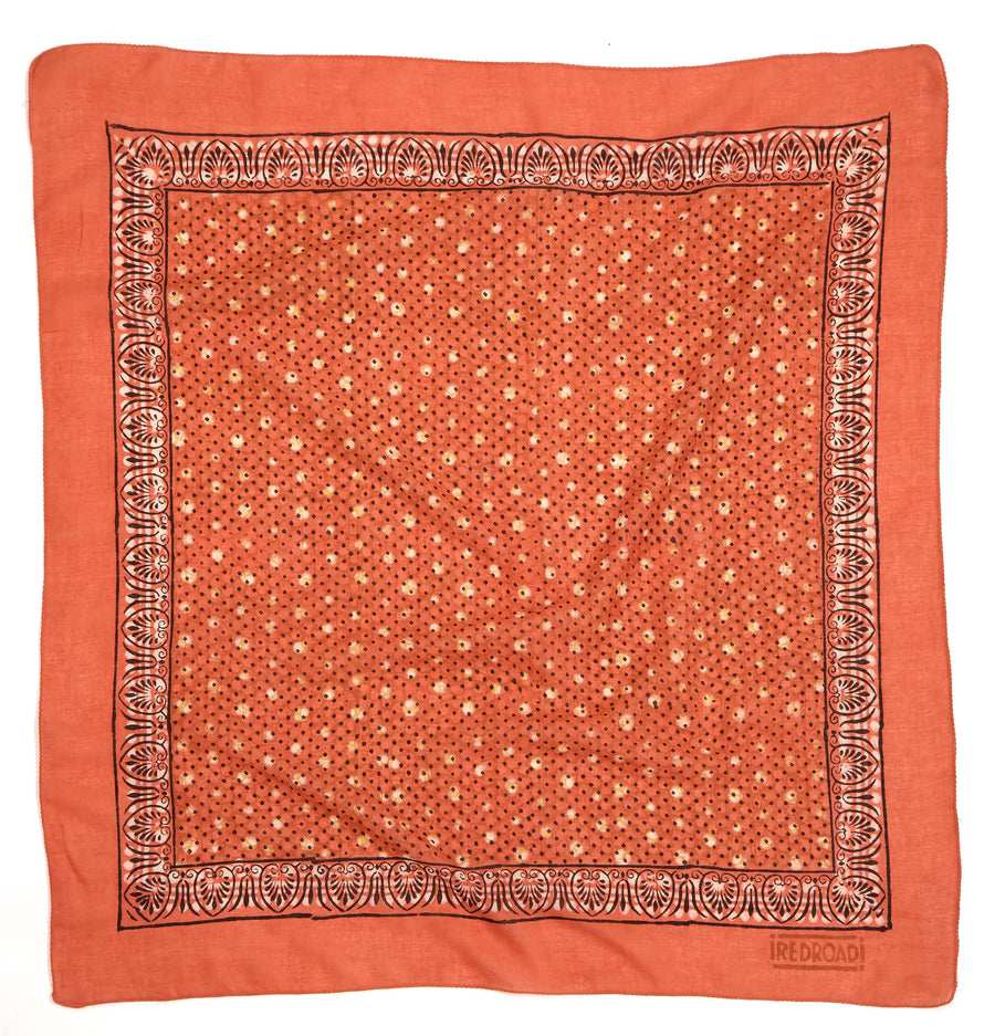 dreamtime-coral clay iron <> hand block printed bandana