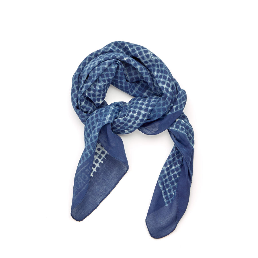 ✶ dreamweaver-indigo ✶ hand block printed bandana