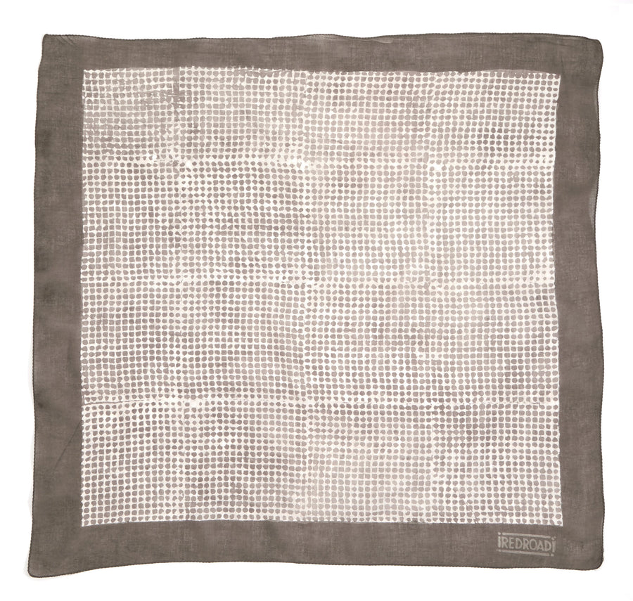 ✶ dreamweaver-putty dove gray ✶ hand block printed bandana