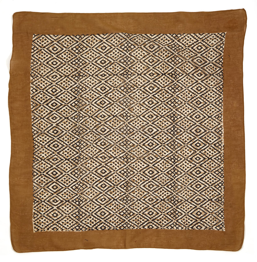 fossil-sienna iron ivory <> hand block printed bandana