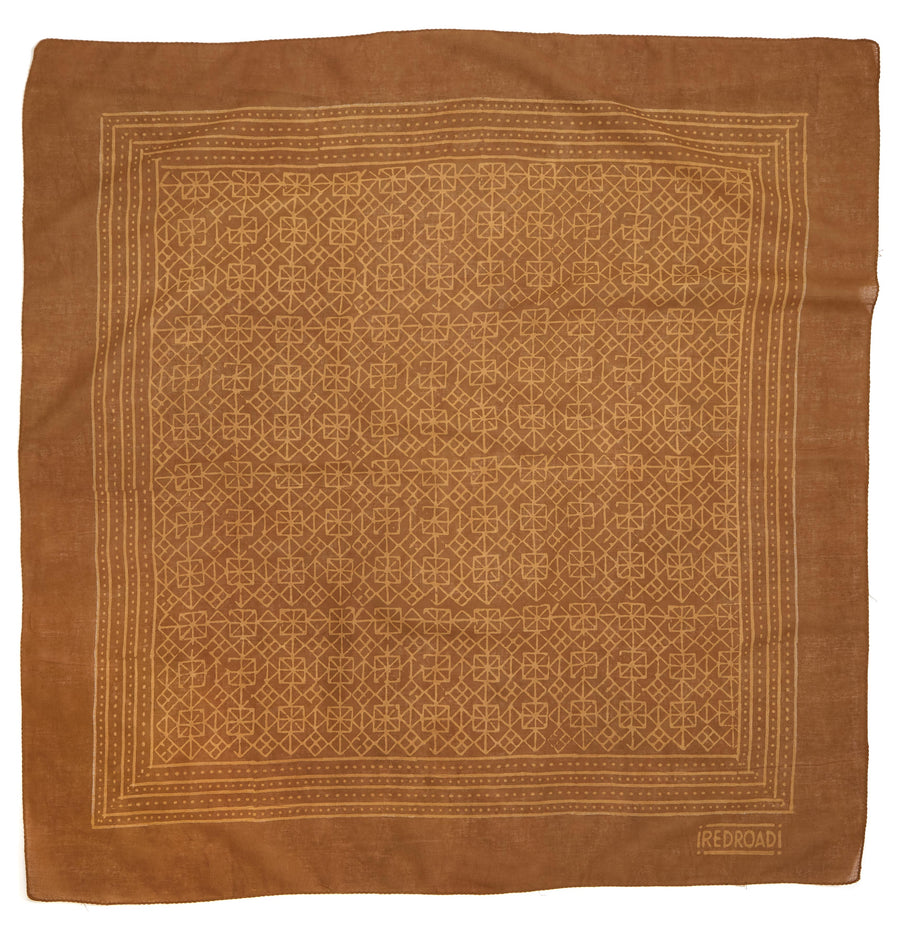 heal the hoop -sienna spice <> hand block printed bandana