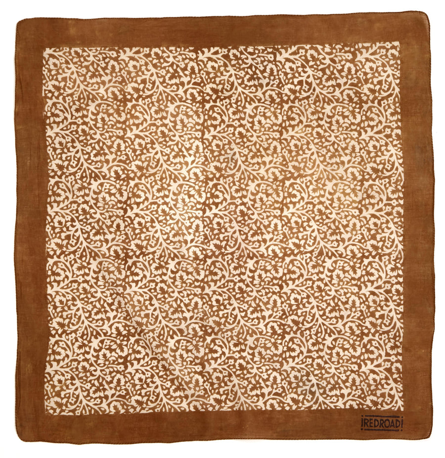 lace flower-spice sienna <> hand block printed bandana SOON will be back in stock!