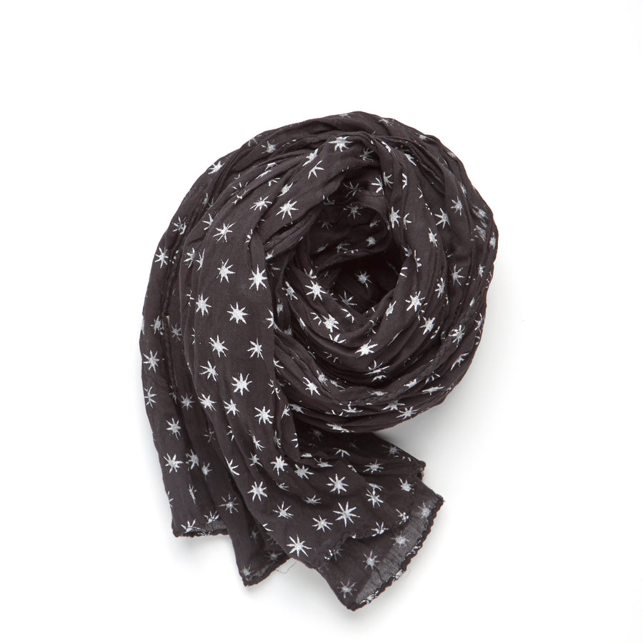 MOROCCO STARS-BLACK SILVER METALLIC