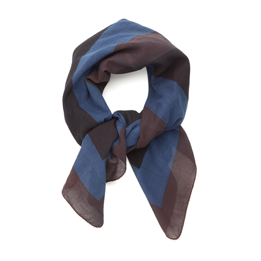 ✶ pathway-indigo maroon black ✶ hand block printed bandana