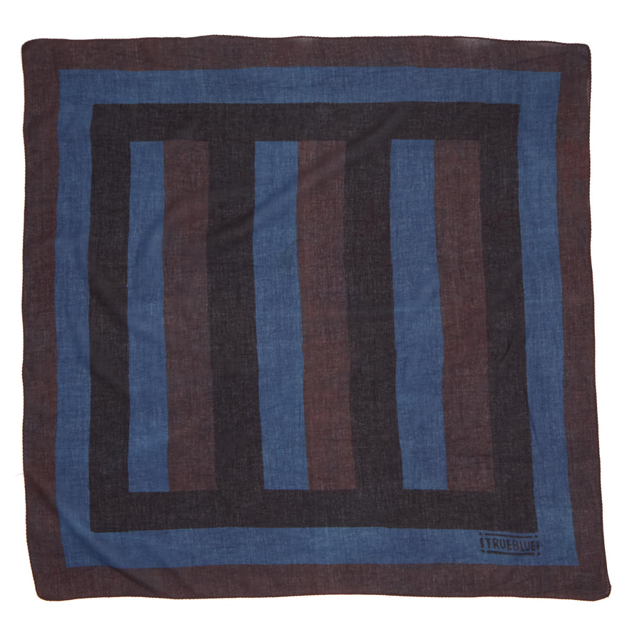 ✶ pathway-indigo maroon black ✶ hand block printed bandana