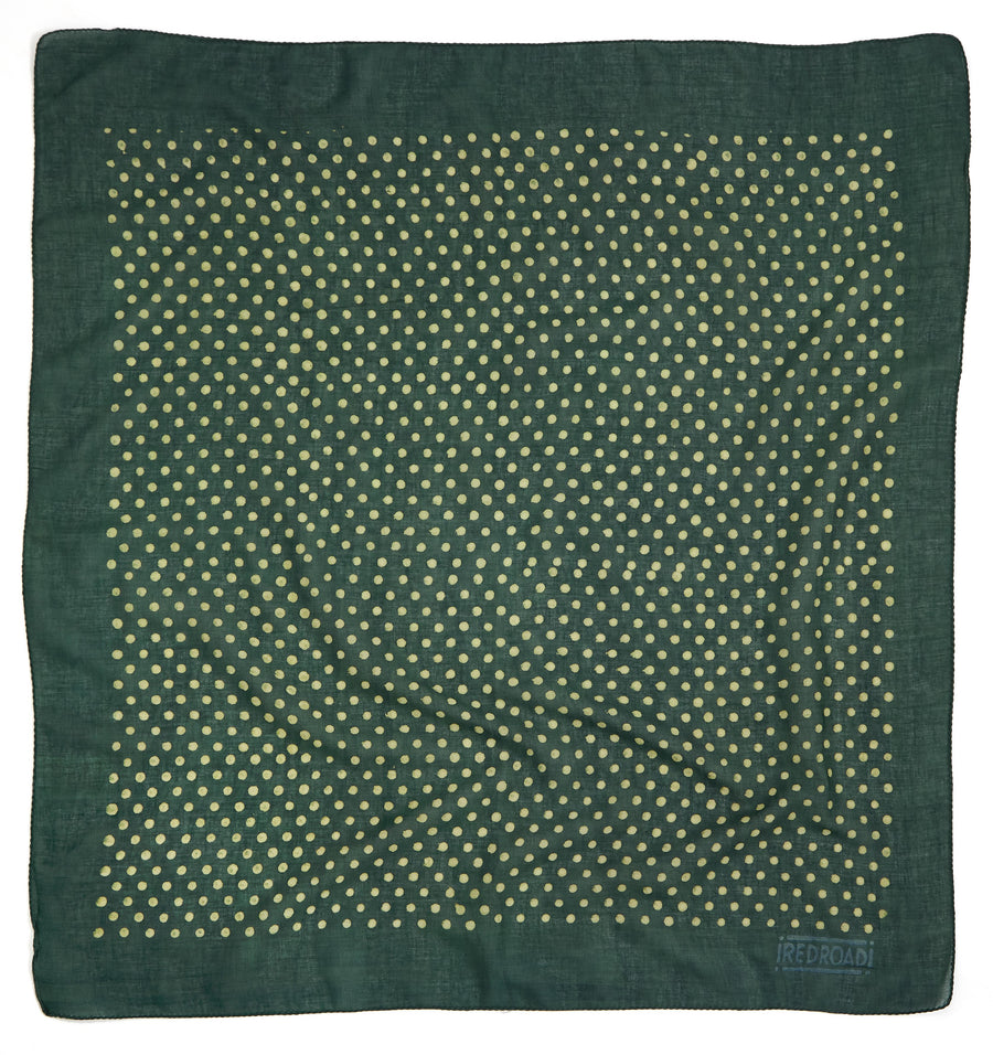 dabu polka - forest teal <> hand block printed bandana <> BACK IN STOCK!