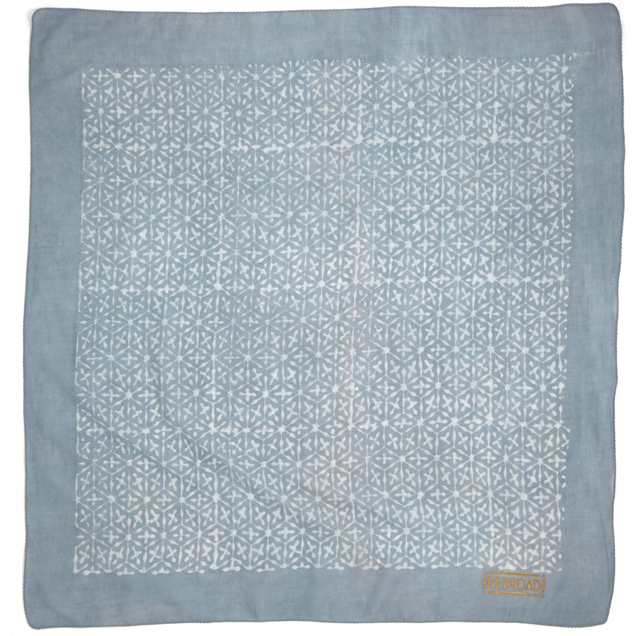 stellar-soft water dream blue <> hand block printed bandana
