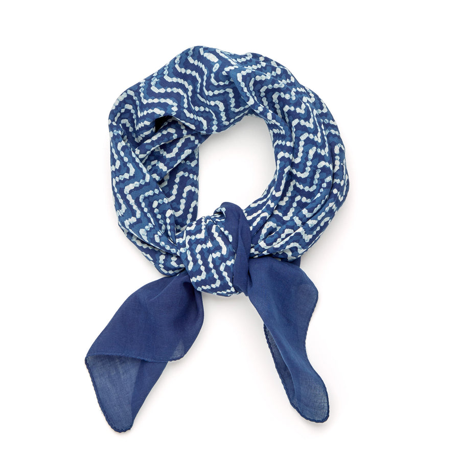 ✶ ziggy-double indigo ✶ hand block printed bandana